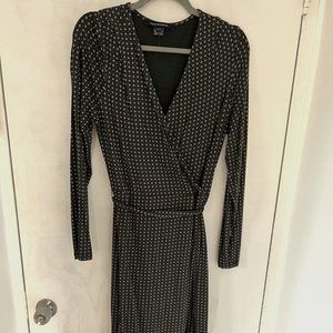 French Connection Green Floral Wrap Dress